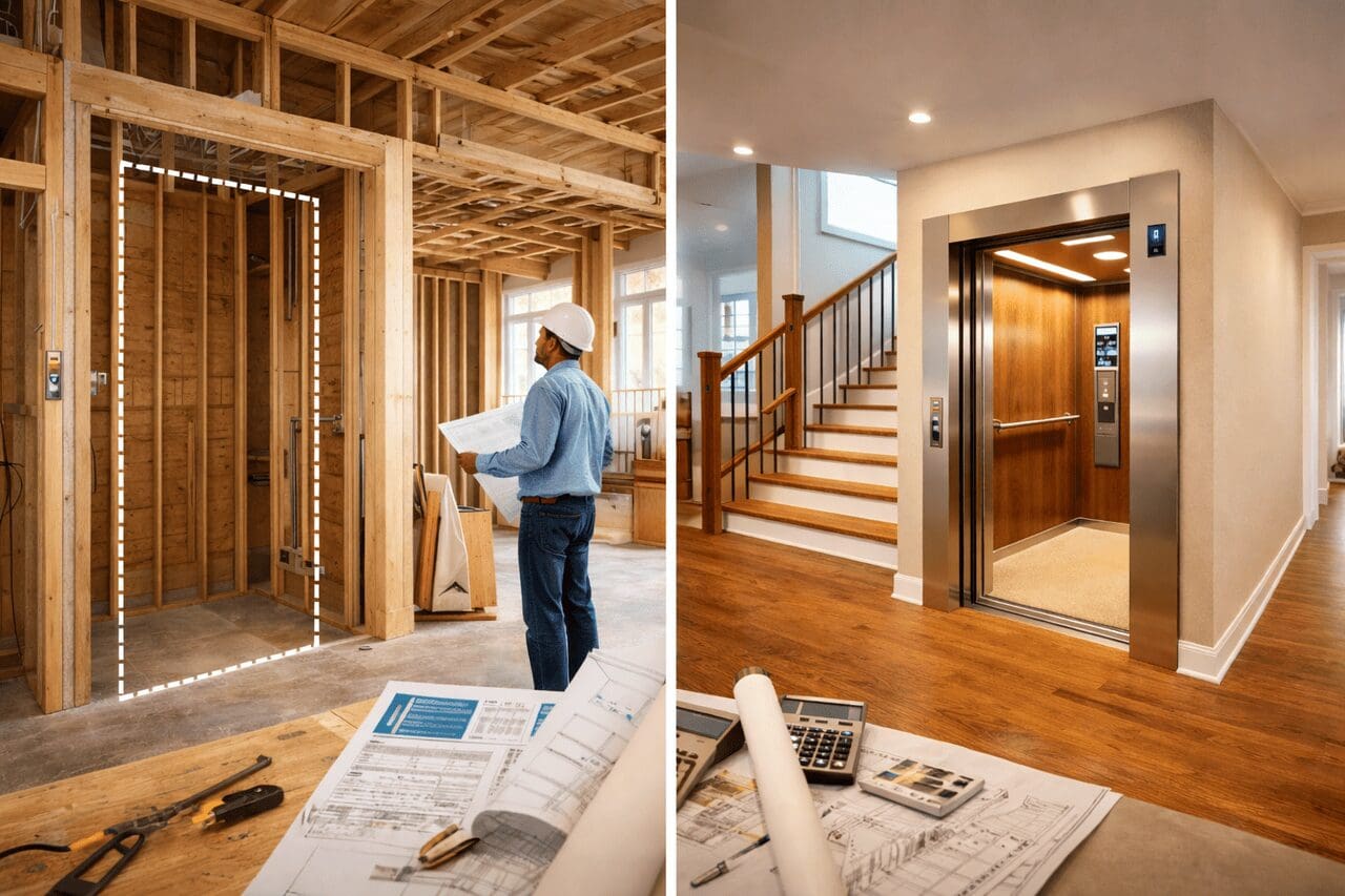 Home Elevator in New Construction