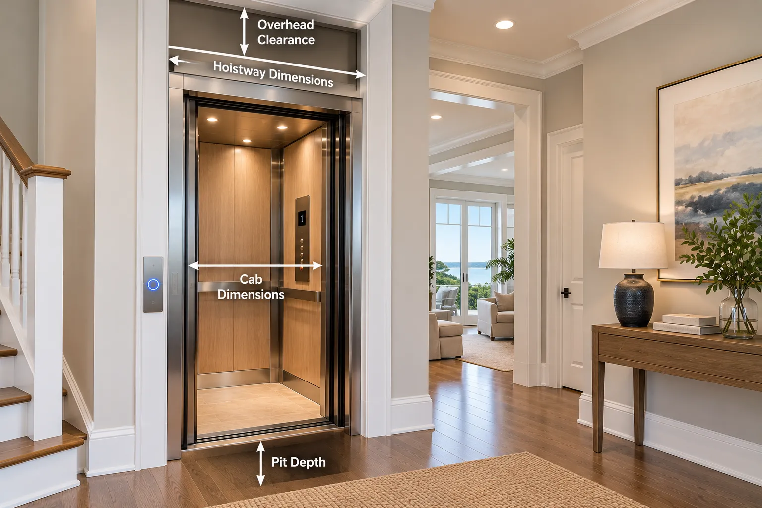 home elevator space requirements